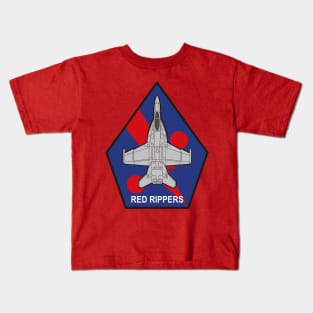 VFA-11 Red Rippers - F/A-18 Kids T-Shirt